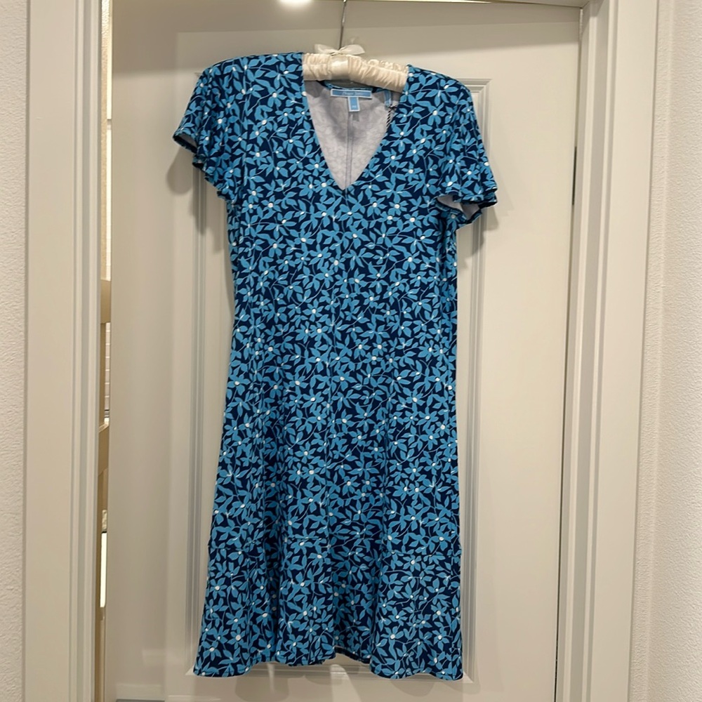 Draper James short blue floral dress